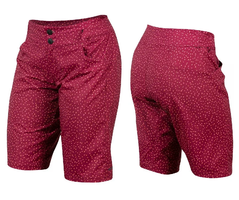 Bicycle riding clothing with performance tracking-Pearl Izumi Launch Print Short - Womens - Beet Red Flicker