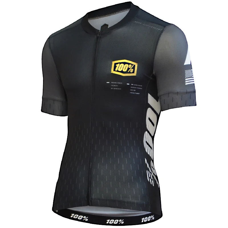 Bicycle riding clothing without logos-Maglia 100% Exceed - Nero grigio