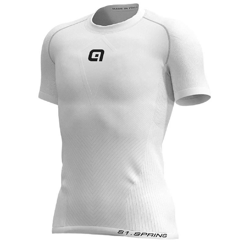 Bicycle riding clothing with zippers-Maglia intima Ale S1 Spring - Bianco