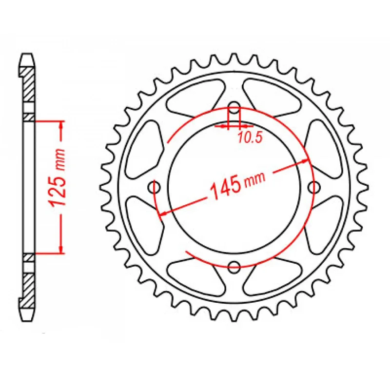 MTX 1874 Steel Rear Sprocket #428 (56T) (11-1874-56)