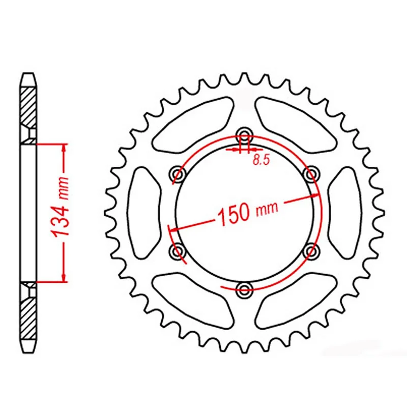 MTX 460 Steel Rear Sprocket #520 (38T) (11-110-38)