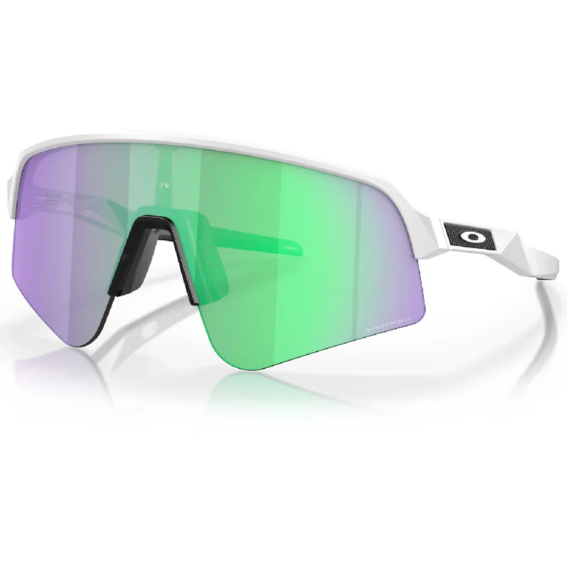 Bicycle riding clothing with breathable coatings-Occhiali Oakley Sutro Lite Sweep - Matte White Prizm Road Jade