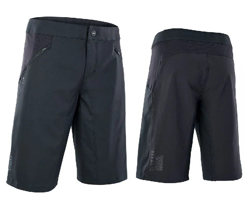 Bicycle riding clothing with maneuvering support-ION Traze X MTB Short - Womens - Black - 2021