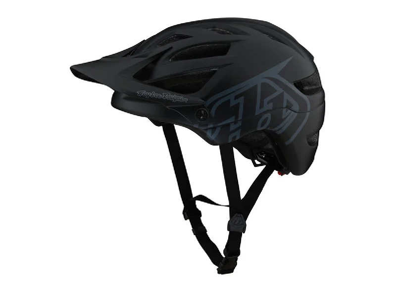 bicycle helmets with durable straps-Troy Lee Designs A1 MTB Helmet - Drone Black - 2021