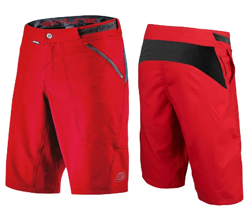 Bicycle riding clothing with breathable coatings-Troy Lee Designs Skyline Short - Red - Youth - Red