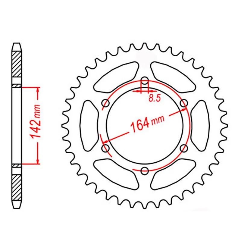 MTX 1068 Steel Rear Sprocket #520 (46T) (11-HY4-46)