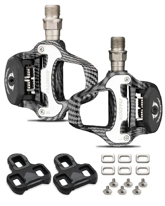 Mountain bike tubeless rim-Road Bike Pedals Carbon Pattern Clip Pedals Clipless Pedals