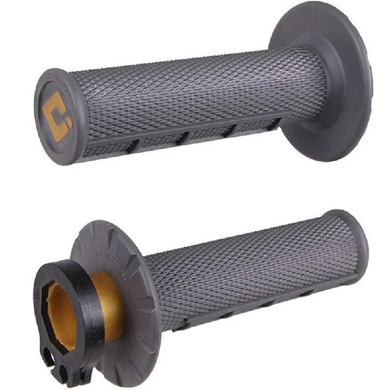 ODI MX HALF WAFFLE LOCK ON GRIP 2st/4st- GRAPHITE