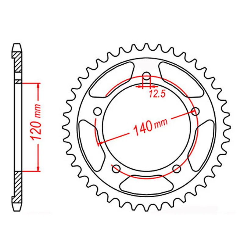 MTX 1797 Steel Rear Sprocket #530 (40T) (11-40F-40)