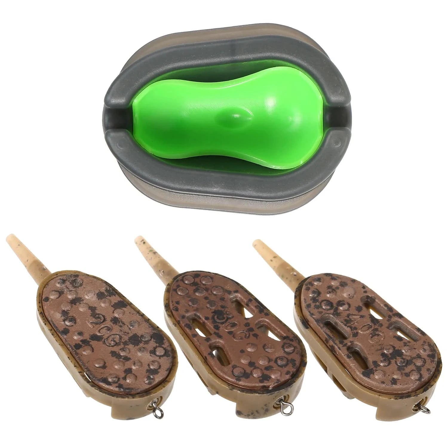 3pcs Fishing Feeder Mould Quick Release Moulds Carp Fishing Bait Holder Tool