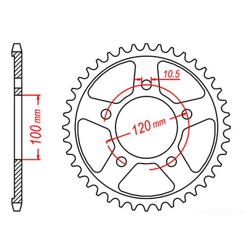 MTX 702 Steel Rear Sprocket #525 (46T) (11-702-46)