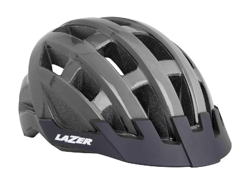 bicycle helmets with matte finish-Lazer Compact MTB Helmet - Titanium