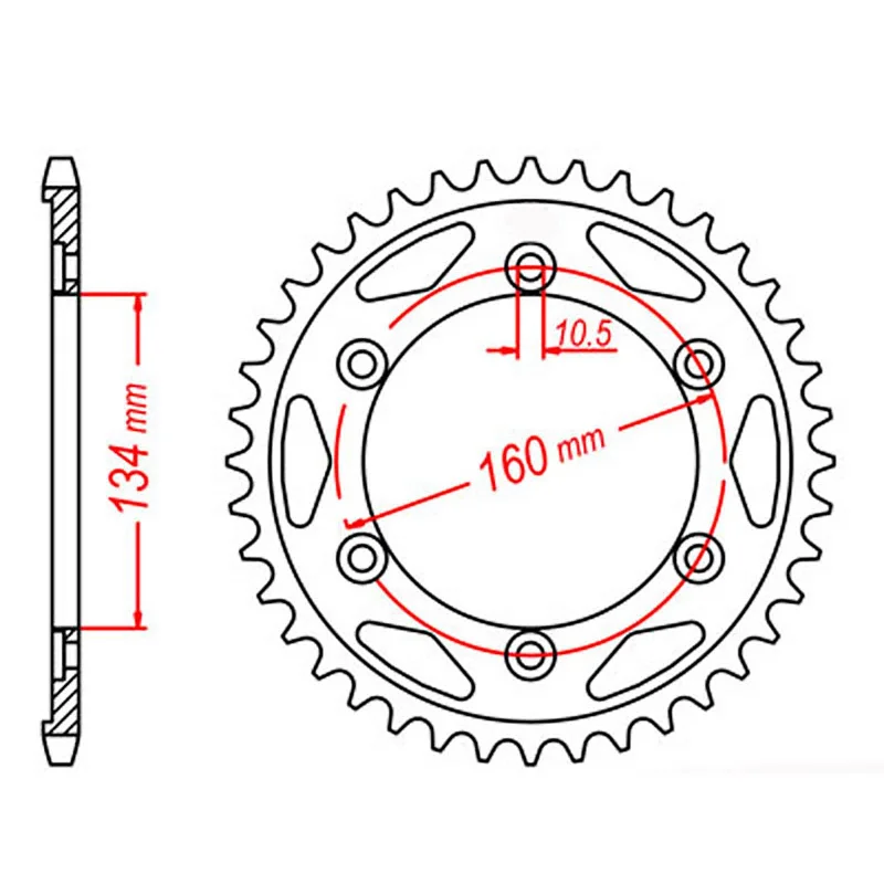 MTX 1306 Steel Rear Sprocket #530 (41T) (11-MCJ-41)