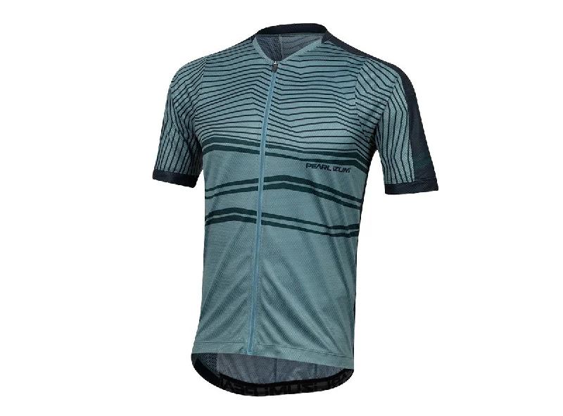 Bicycle riding clothing with adjustable cuffs-Pearl Izumi LTD Short Sleeve MTB Jersey - Arctic-Midnight Navy Mountain