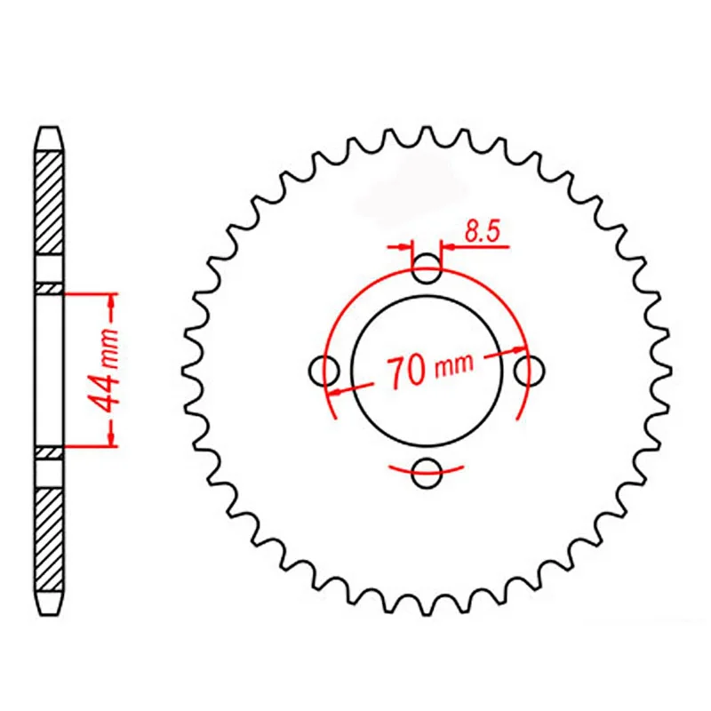 MTX 1795 Steel Rear Sprocket #520 (22T) (11-1795-22)