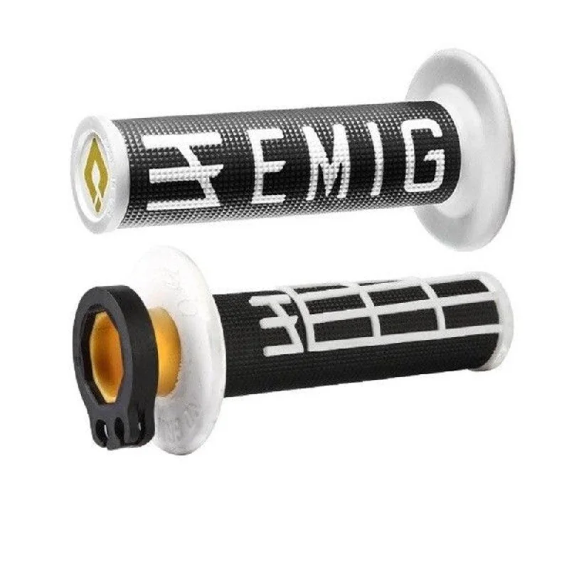 ODI MX V2 EMIG LOCK ON GRIP 2st/4st- BLACK/ WHITE