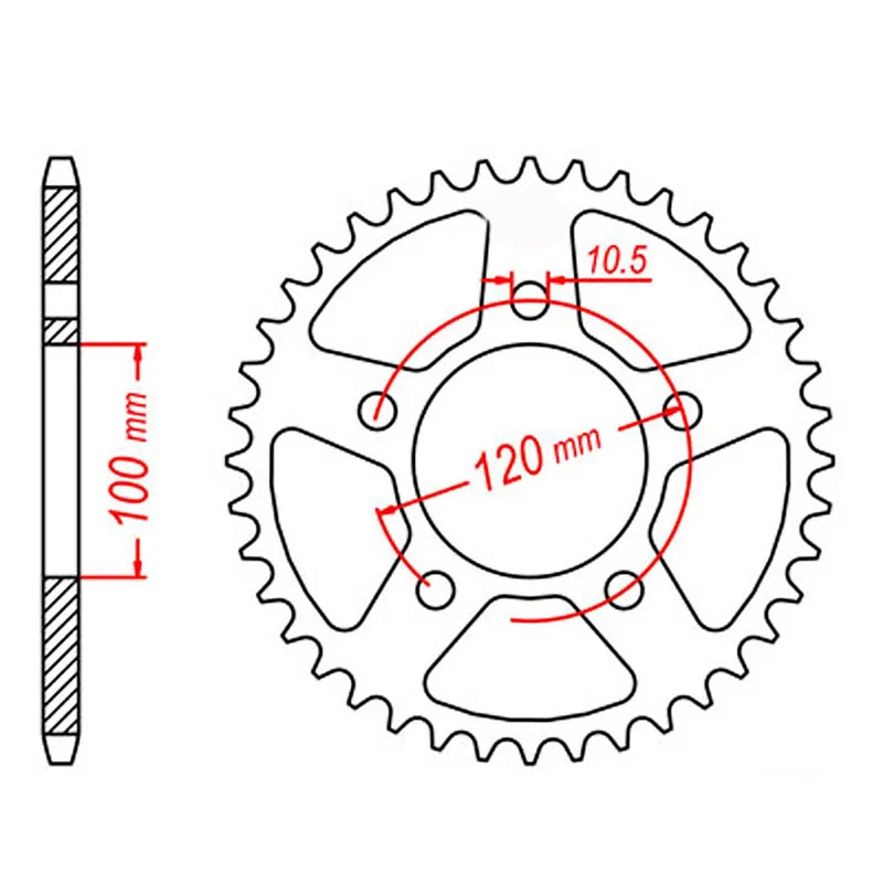 MTX 703 Steel Rear Sprocket #520 (40T) (11-703-40)