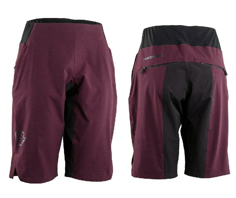 Bicycle riding clothing with taped seams-Race Face Traverse Short - Womens - Bordeaux - 2020