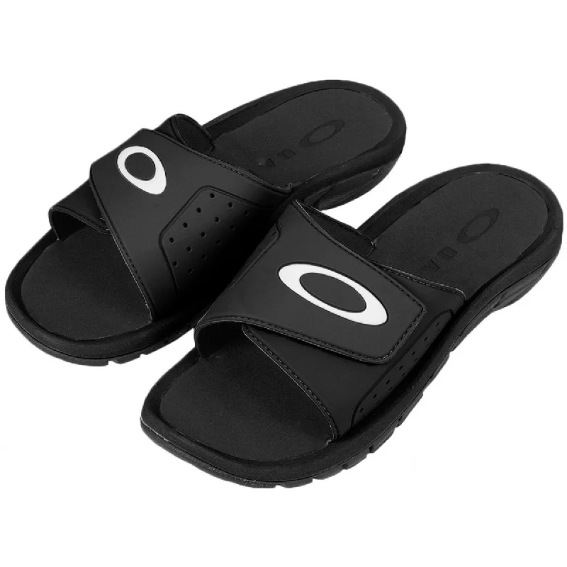 Bicycle riding clothing with touring durability-Ciabatte Oakley Supercoil Slide 2.5 - Nero