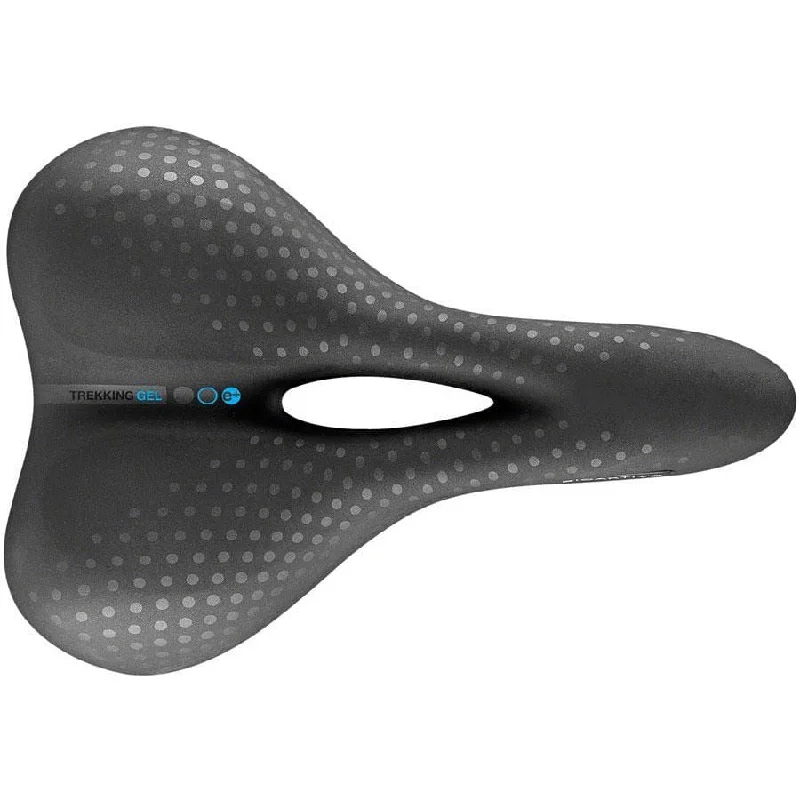 Trekking Open-Fit Gel Saddle - Steel Black Mens Large