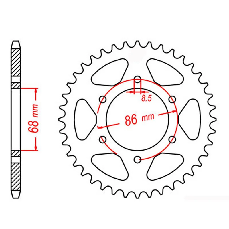 MTX 473 Steel Rear Sprocket #520 (40T) (11-002-40)