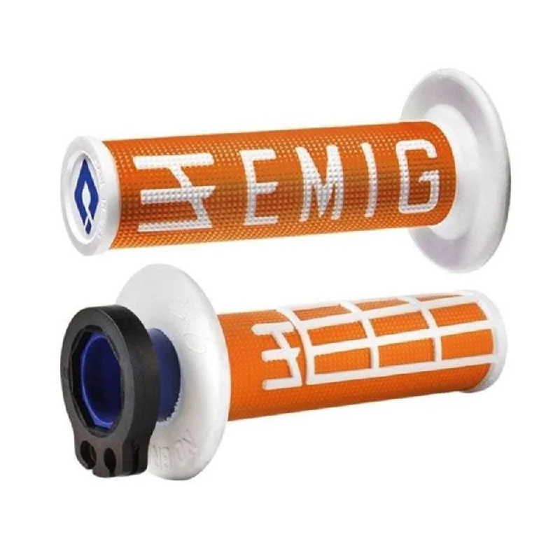 ODI MX V2 EMIG LOCK ON GRIP 2st/4st- ORANGE/ WHITE