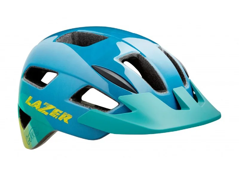 bicycle helmets with soft padding-Lazer Gekko MTB Helmet - Blue-Yellow - 2020