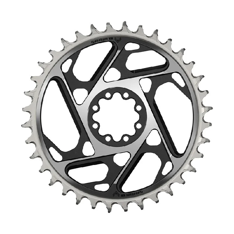 Mountain bike bash guard-SRAM XX SL Eagle T-Type Direct Mount Chainring - 36t 12-Speed 8-Bolt Direct Mount 3mm Offset Aluminum BLK/Silver D1