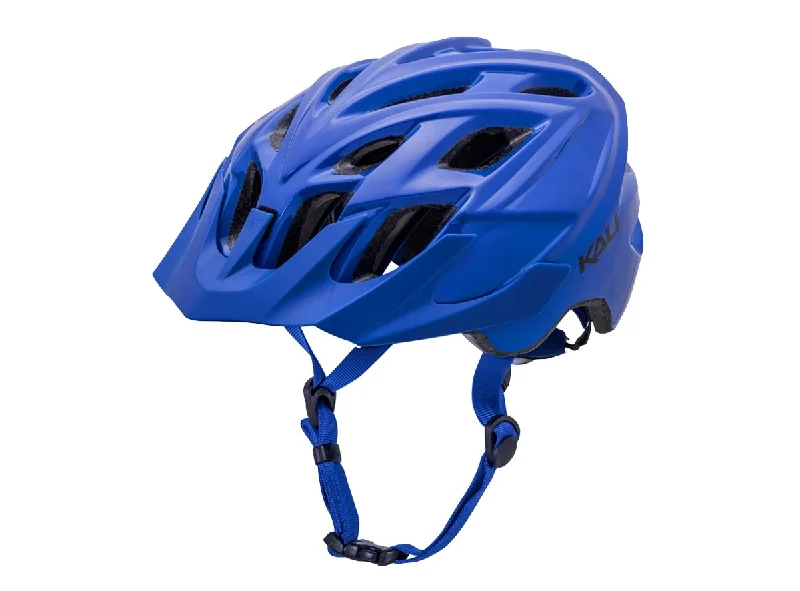 bicycle helmets for uneven trails-Kali Protectives Chakra Solo MTB Helmet - Solid Blue