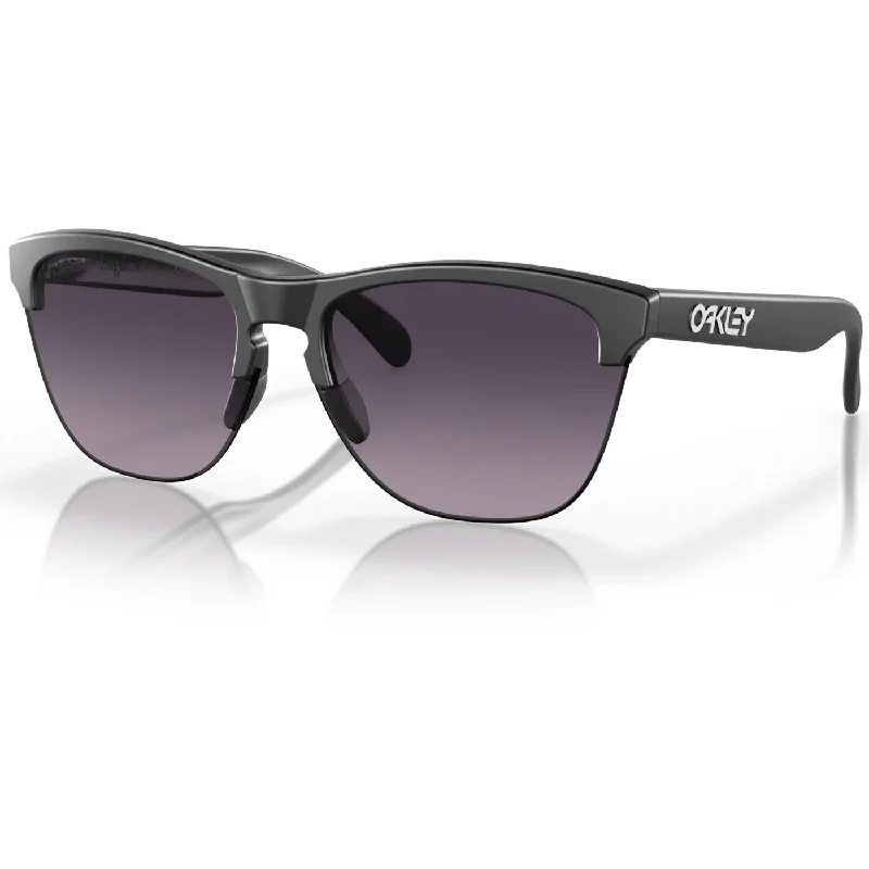 Bicycle riding clothing with smart fabrics-Occhiali Oakley Frogskins Lite - Matte Black Prizm Grey Gradient