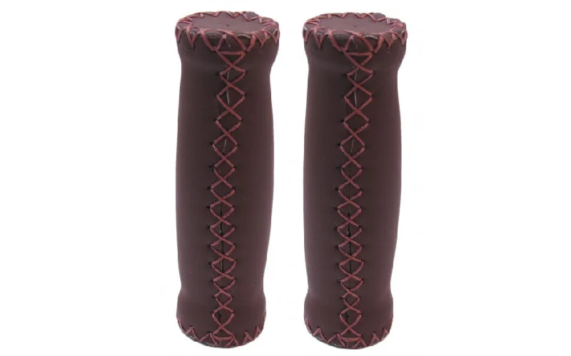 Selle Monte Grappa Leather Grip Set - 120mm - Dark Brown