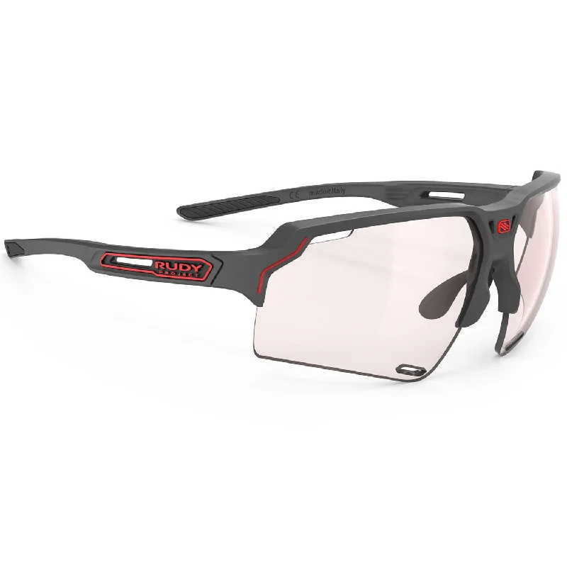 Bicycle riding clothing with grass stains-Occhiali Rudy Deltabeat - Charcoal matte Impact-X 2 Photochromic