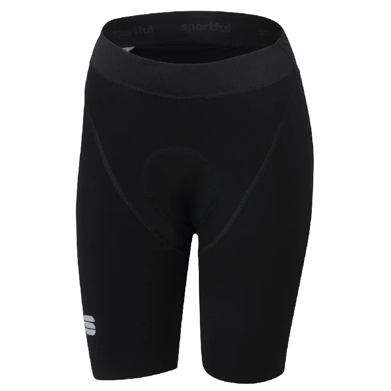 Bicycle riding clothing with flatlock stitching-Pantaloncini donna Sportful Total Comfort - Nero