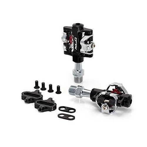 Bike chain tension set-PAIR XLC MTB OR ANY BIKE PEDALS SPD DOUBLE SIDED CLEAT SYSTEM WITH CLEATS £20 OFF