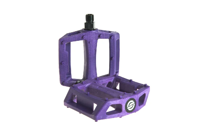 Bike pedal strap set-SALT AM PLATFORM 9-16" PURPLE PEDALS FOR BMX or MTB FROM THE MONGOOSE PEOPLE