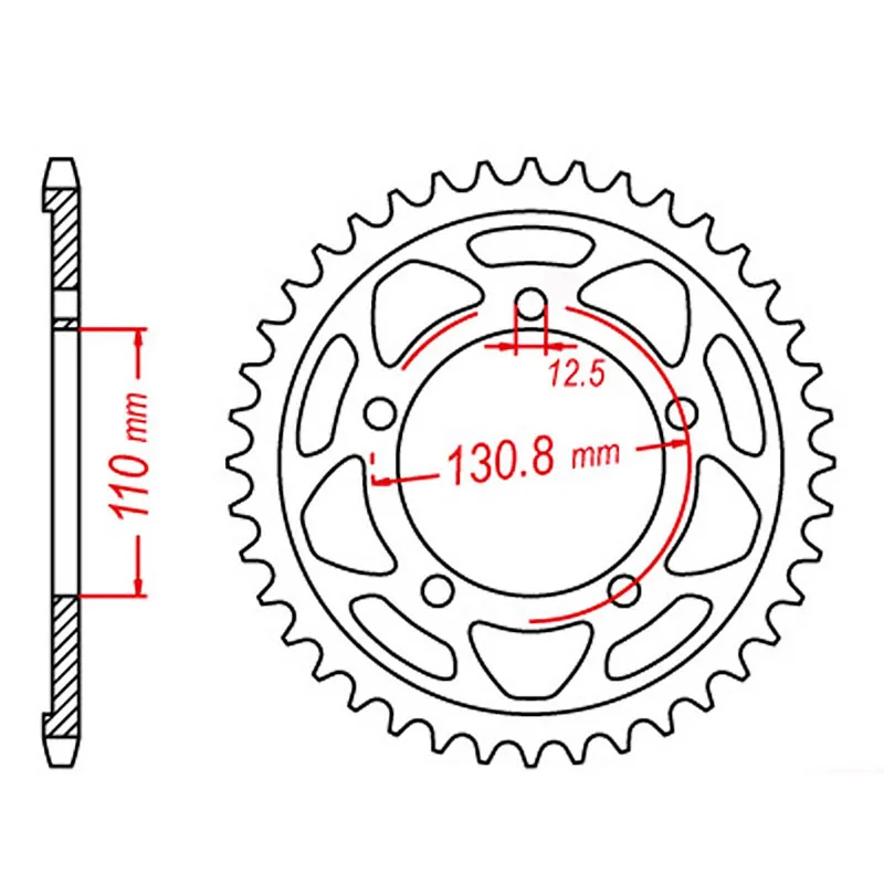 MTX 007 Steel Rear Sprocket #525 (45T) (11-BM7-45)