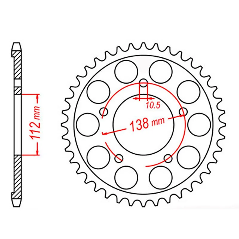 MTX 1871 Steel Rear Sprocket #530 (48T) (11-5EB-48)