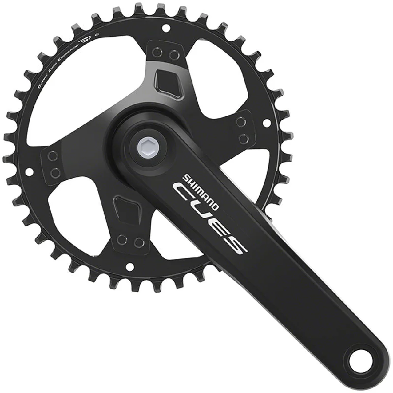 Bicycle crank puller tool-Shimano CUES FC-U4000-1 Crankset - 175mm 9/10/11-Speed 40t Riveted Square Taper JIS Spindle Interface BLK