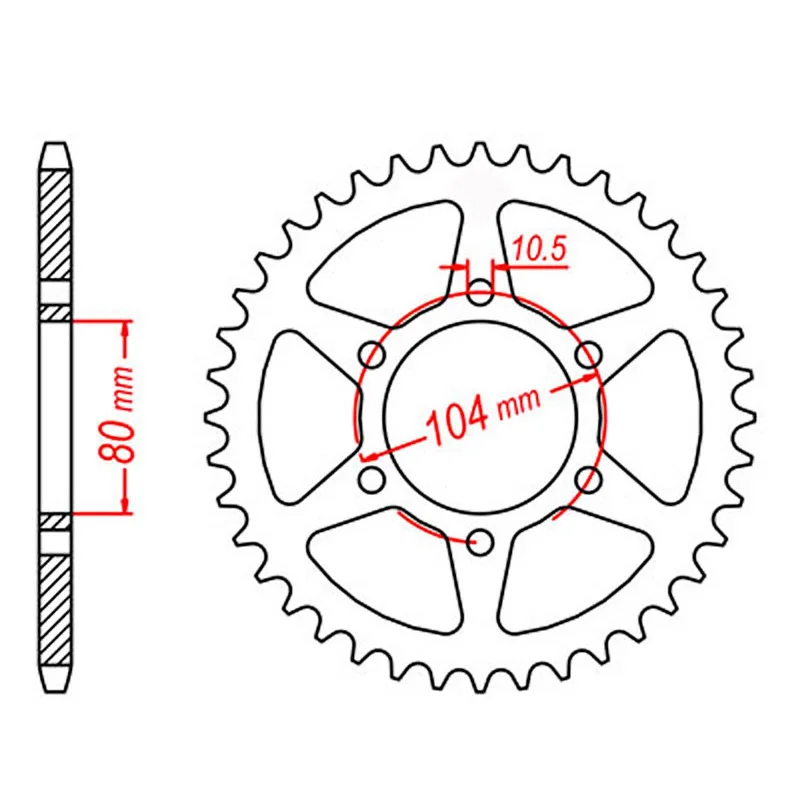 MTX 478 Steel Rear Sprocket #520 (46T) (11-163-46)