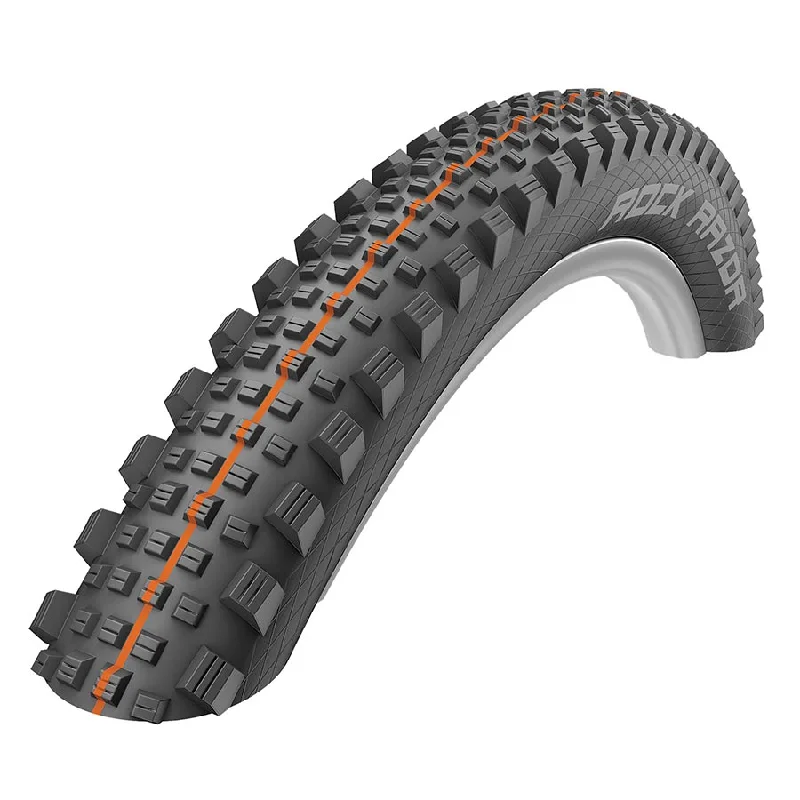 Schwalbe Rock Razor Addix Hybrid Tire 29x2.35 Folding Tubeless Ready Addix Speedgrip Super Trail 67TPI Black