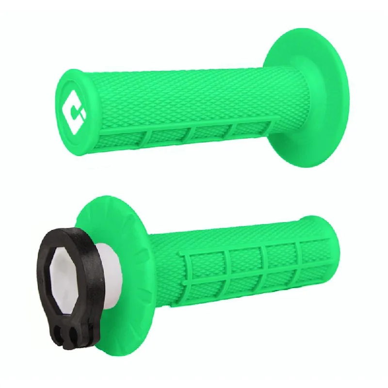 ODI MX HALF WAFFLE LOCK ON GRIP 2st/4st- FLURO GREEN