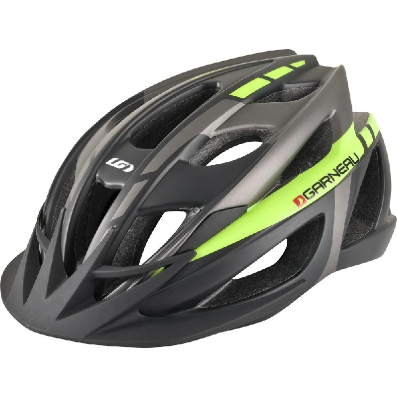 bicycle helmets for warm weather-Louis Garneau Le Tour MTB Helmet - Black-Charcoal-Yellow