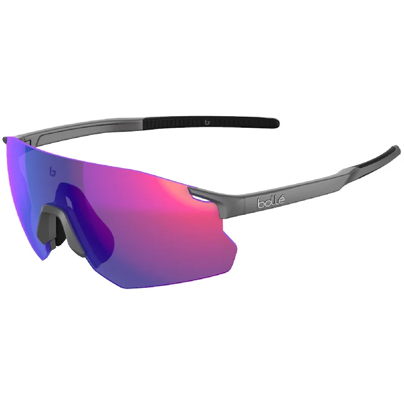 Bicycle riding clothing for competitive cyclists-Occhiali Bolle Icarus - Titanium Ultraviolet Polarized