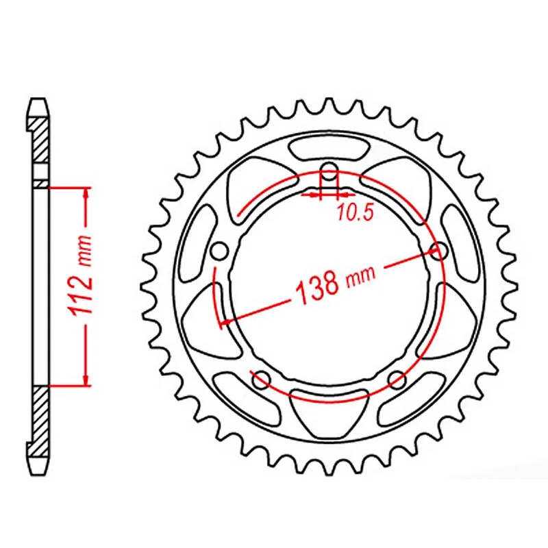 MTX 1877 Steel Rear Sprocket #525 (41T) (11-1877-41)