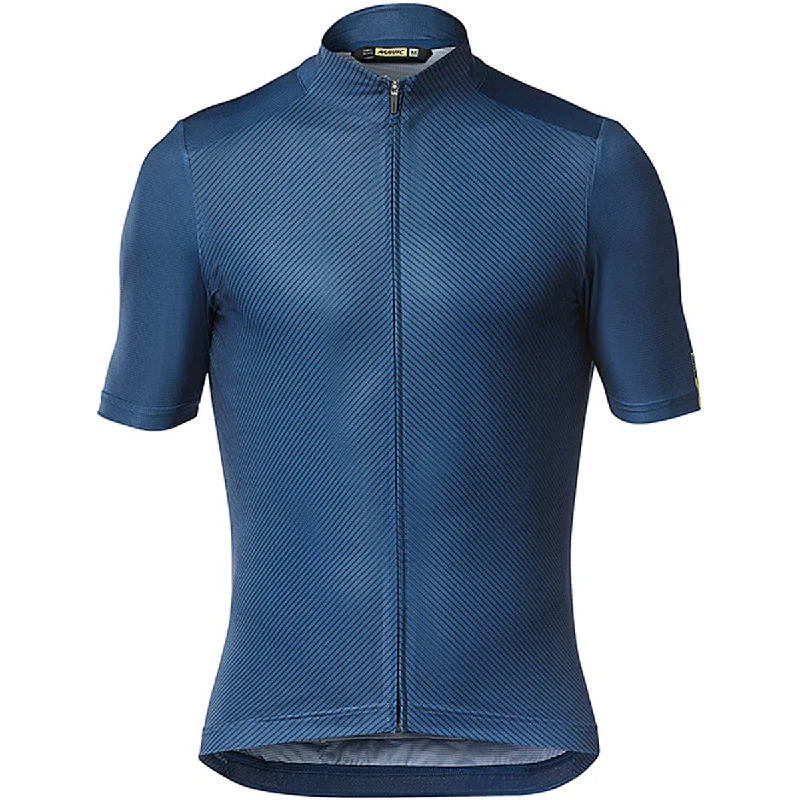 Bicycle riding clothing with snap-on features-Maglia Mavic Cosmic Pro Graphic - Blu