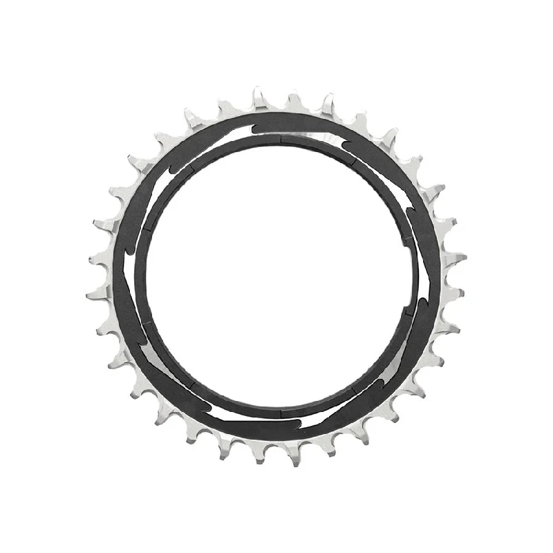 Bike tire rim tape-SRAM XX SL Eagle T-Type Thread Mount Chainring - 32t 12-Speed Thread Mount  For XX SL PM Spider 3mm Offset Aluminum BLK/Silver