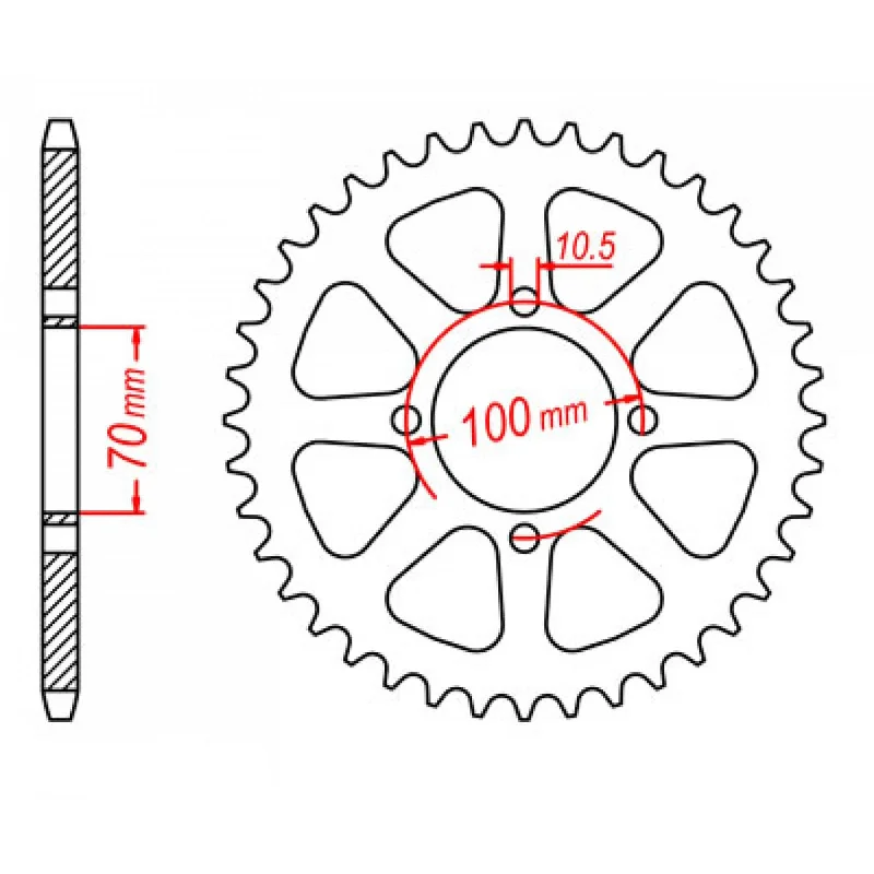 MTX 1411 Steel Rear Sprocket #520 (50T) (11-004-50)