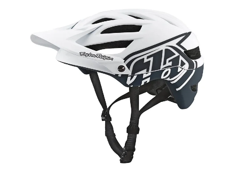 bicycle helmets for kids’ safety-Troy Lee Designs A1 MTB Helmet - Drone - White-Gray - 2018