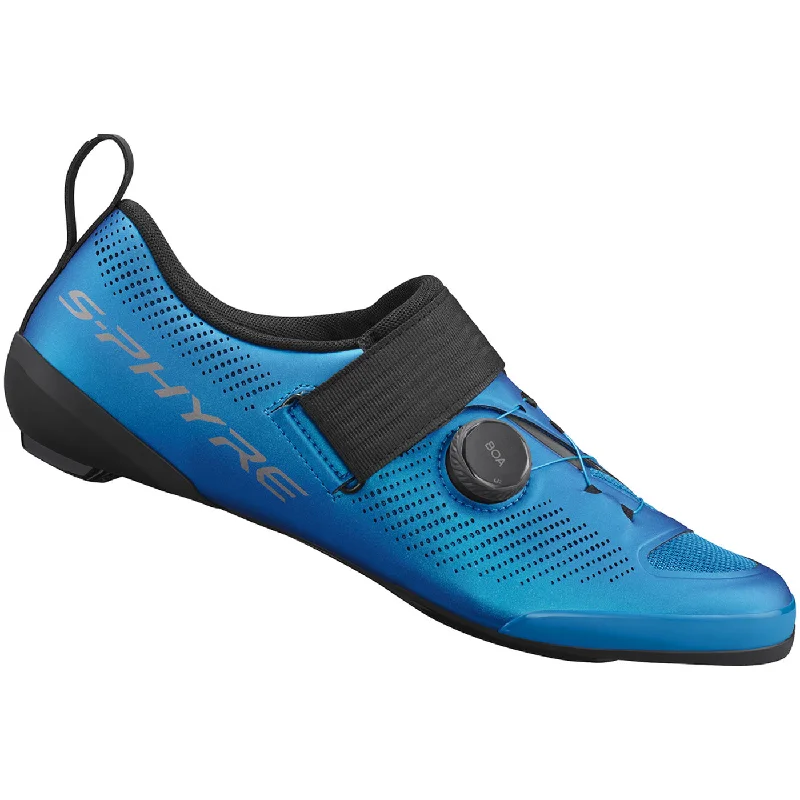 Bicycle riding clothing with shifting comfort-Scarpe triathlon Shimano S-Phyre TR903 - Blu