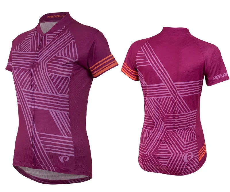 Bicycle riding clothing with organic cotton-Pearl Izumi LTD Short Sleeve MTB Jersey - Womens - Hex Purple Wine